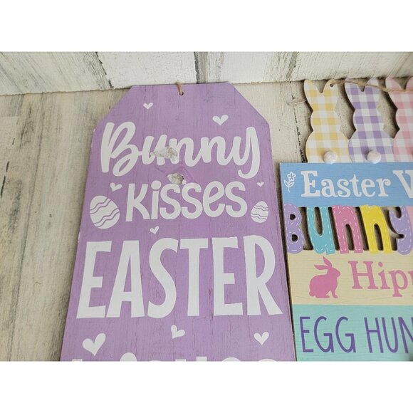 Bunny sign AS IS variety Easter home decor set peep jelly bean egg hunt - Picture 3 of 14